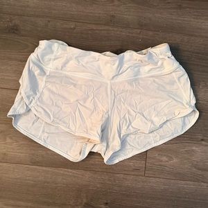 Lululemon Speed Up White Shorts